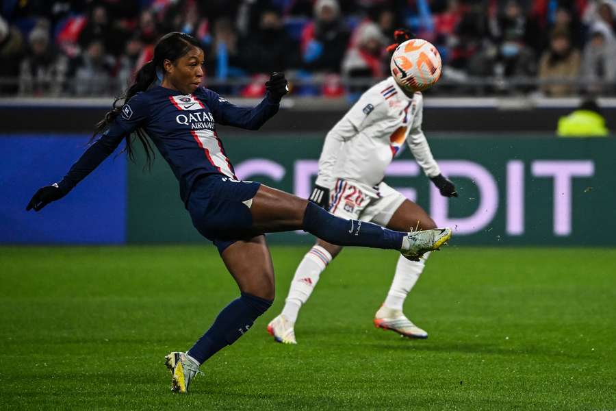 Grace Geyoro face à Lyon ce dimanche (0-1).