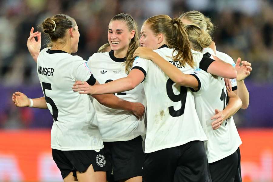 Germany celebrate against Poland