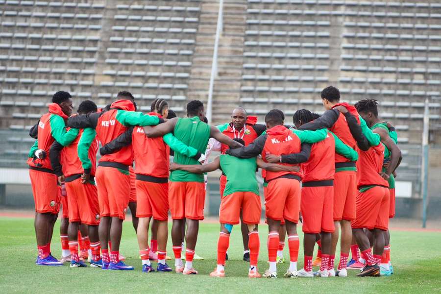 Kenya national team before their friendly against Lesotho