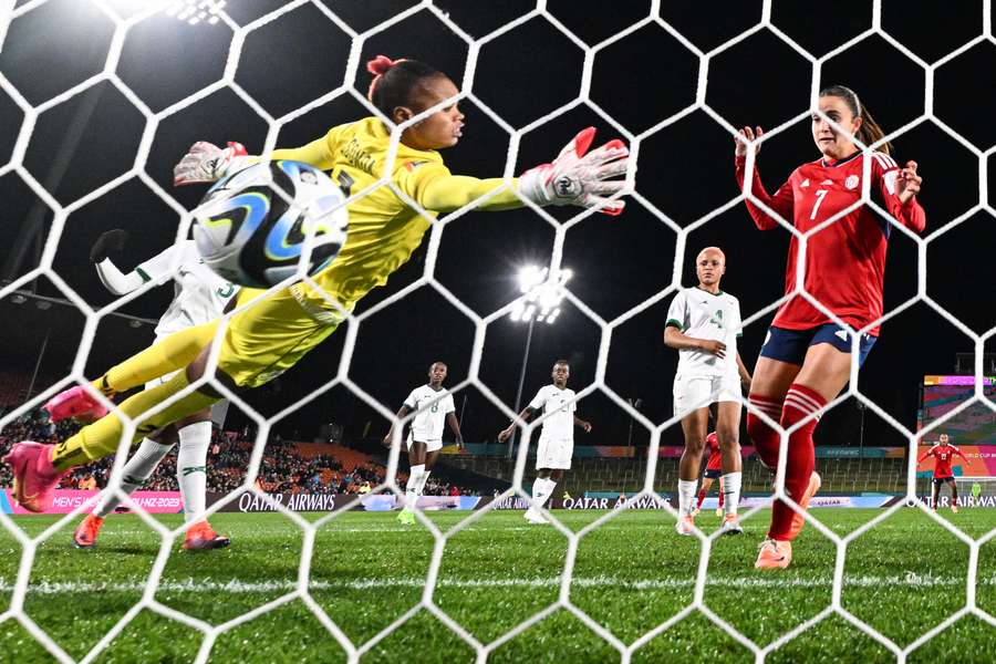 Melissa Herrera scores Costa Rica's first goal of the tournament