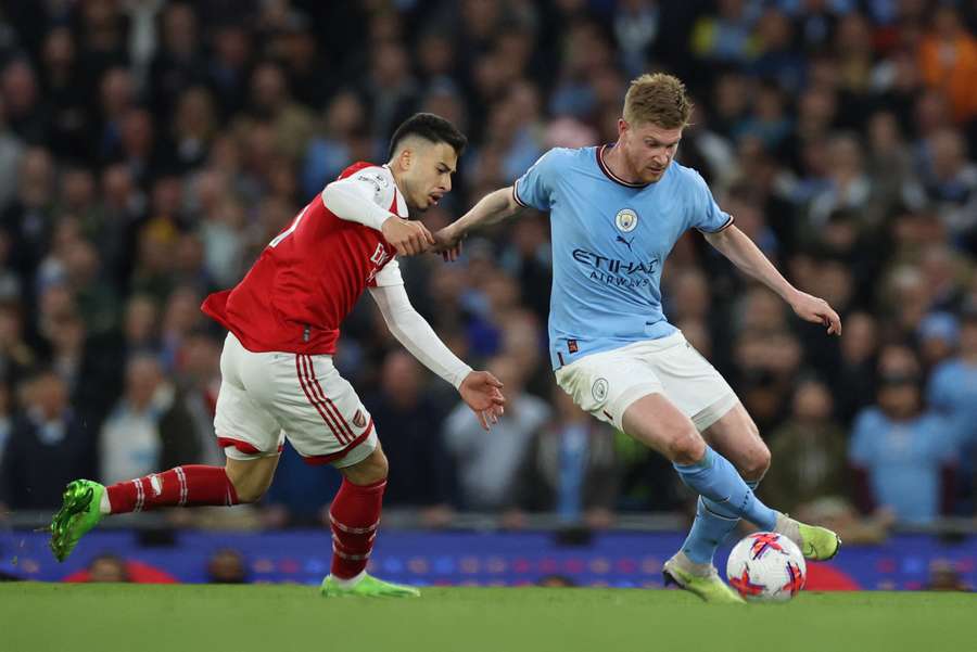 De Bruyne scored twice in City's 4-1 win