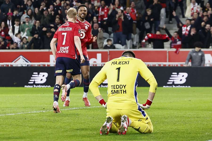 Radoslaw Majecki après avoir encaissé un nouveau but de Hakon Haraldsson face à Lille samedi.