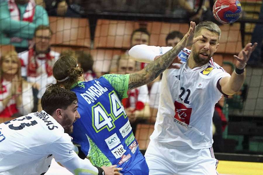 Luka Karabatic lors du match face à la Slovénie.