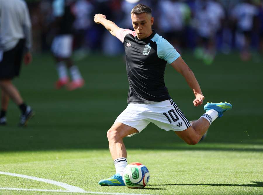 Trossard in a Belgium training session Trossard in a Belgium training session