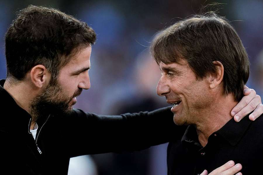 Cesc Fàbregas et Antonio Conte en octobre dernier.