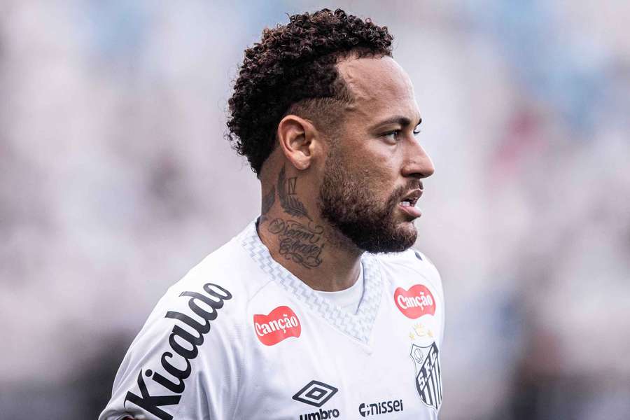 Neymar, en el Santos vs Fluminense, en Vila Belmiro
