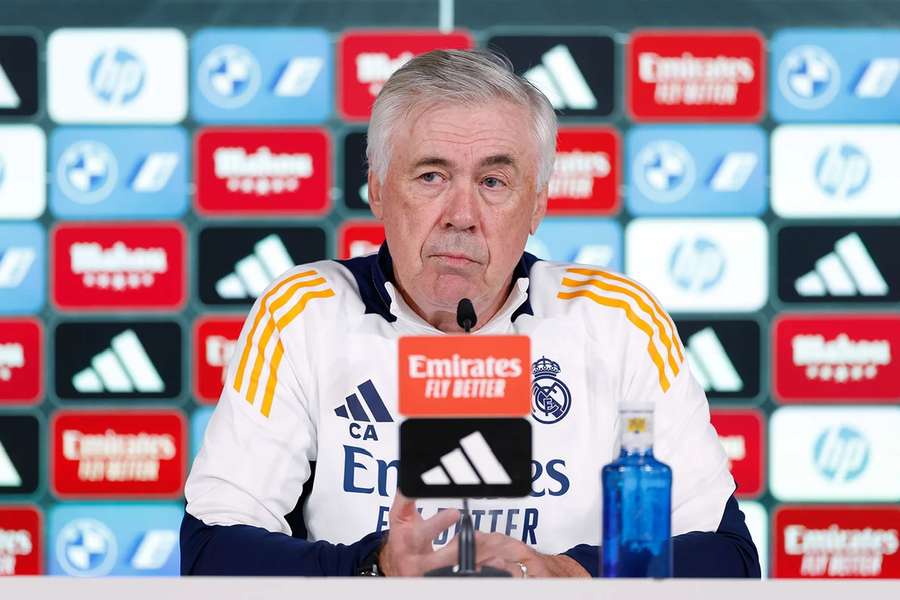 Ancelotti, en la rueda de prensa previa al derbi ante el Rayo Vallecano