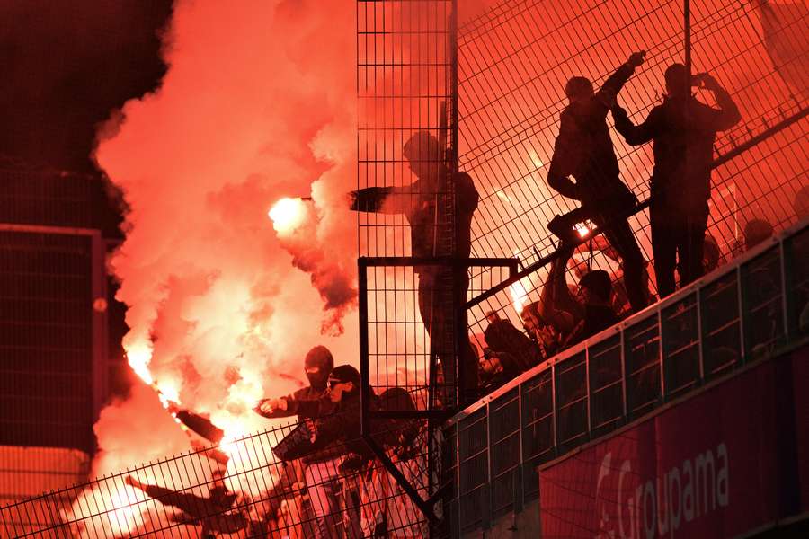 Les supporters rennais lors du match à Auxerre début-novembre.