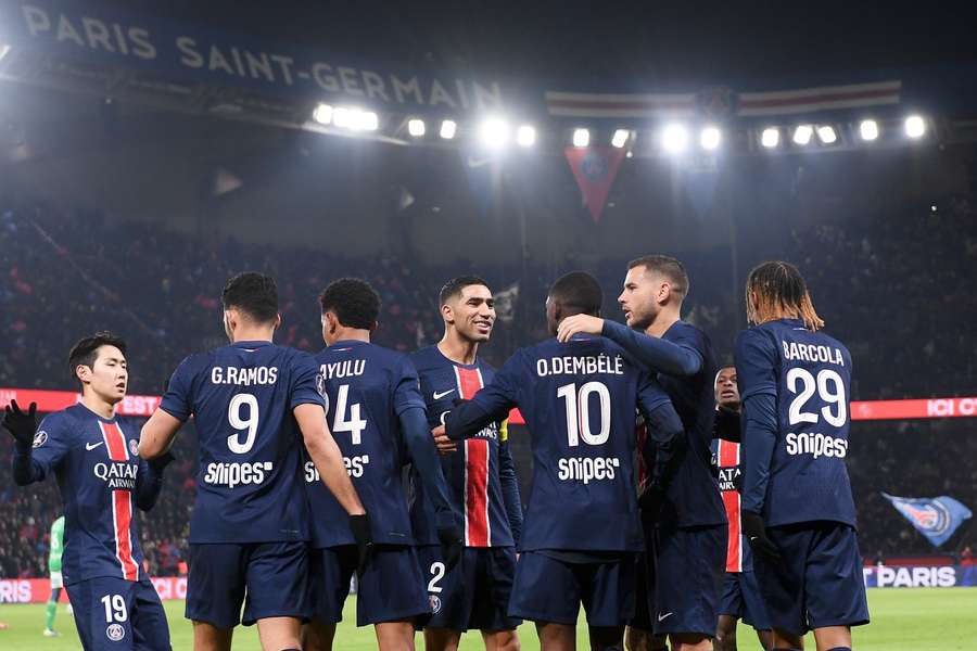PSG lead Ligue 1 by seven points
