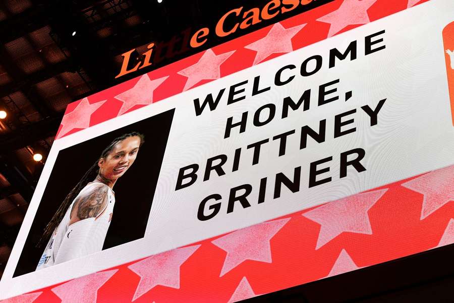 Detroit Pistons paid tribute to the recent release of WNBA player Brittney Griner