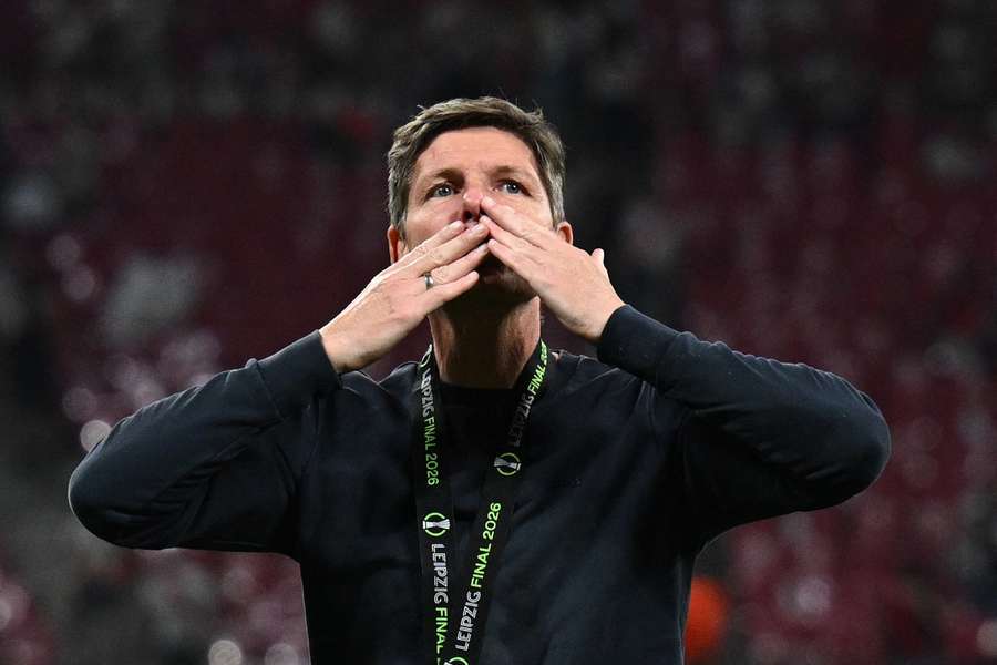 Glasner após o triunfo na Liga Conferência Glasner após o triunfo na Liga Conferência