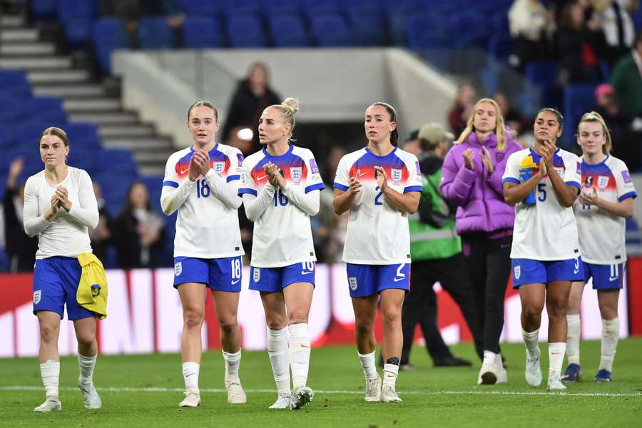 England's players applaud fans after their victory over Ukraine England's players applaud fans after their victory over Ukraine