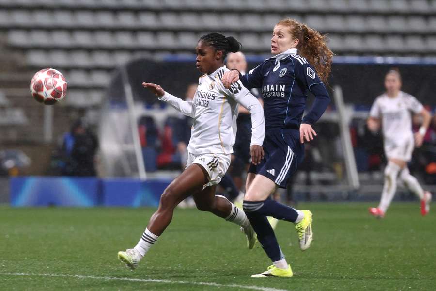 Linda Caicedo, justo antes de marcar Linda Caicedo, justo antes de marcar