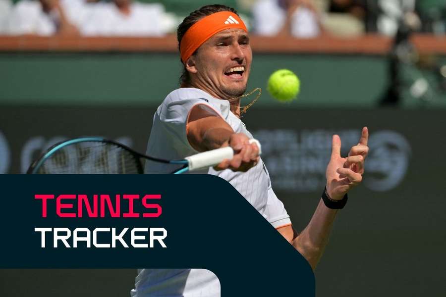 Alex Zverev in action Alex Zverev in action