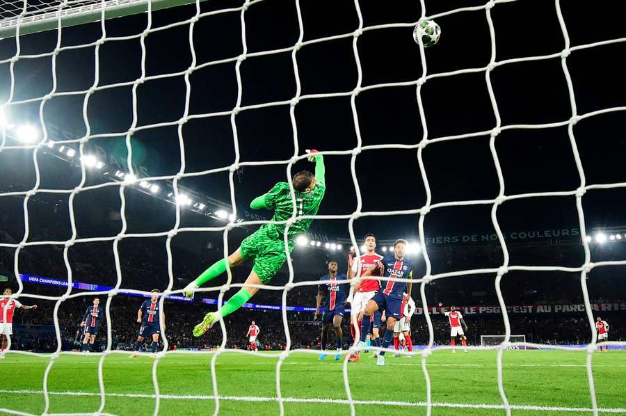 PSG's Gianluigi Donnarumma making one of many saves against Arsenal in the Champions League semi-final second leg on May 07 , 2025. PSG's Gianluigi Donnarumma making one of many saves against Arsenal in the Champions League semi-final second leg on May 07 , 2025.