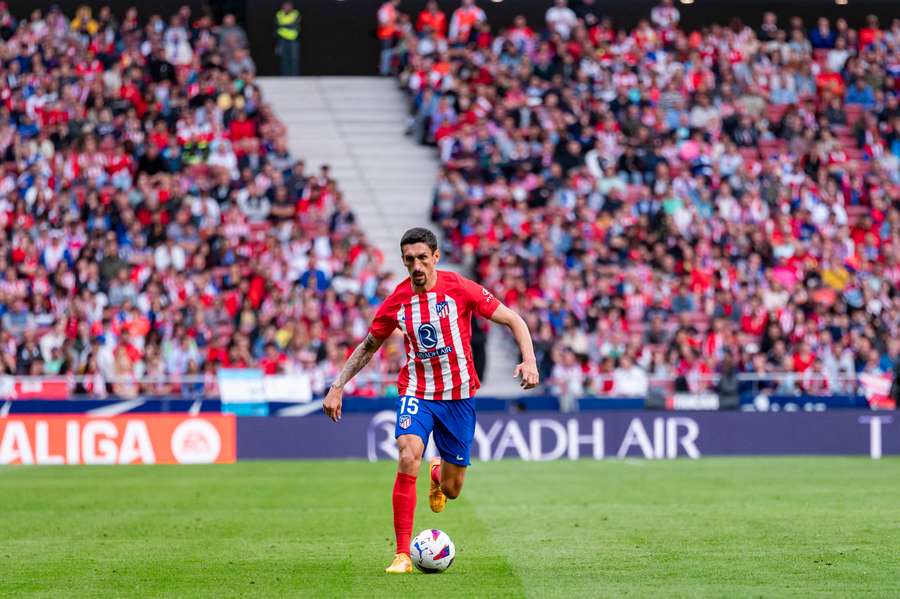 Savic, durante su último partido en el Metropolitano