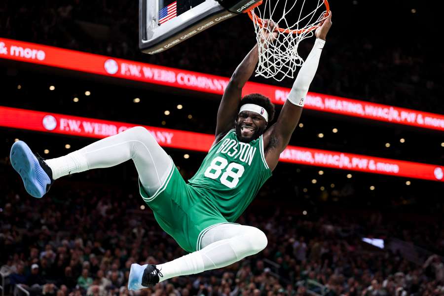 Boston Celtics centre Neemias Queta. Boston Celtics centre Neemias Queta.