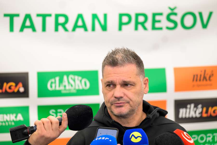 Tréner Prešova Vladimír Cifranič.