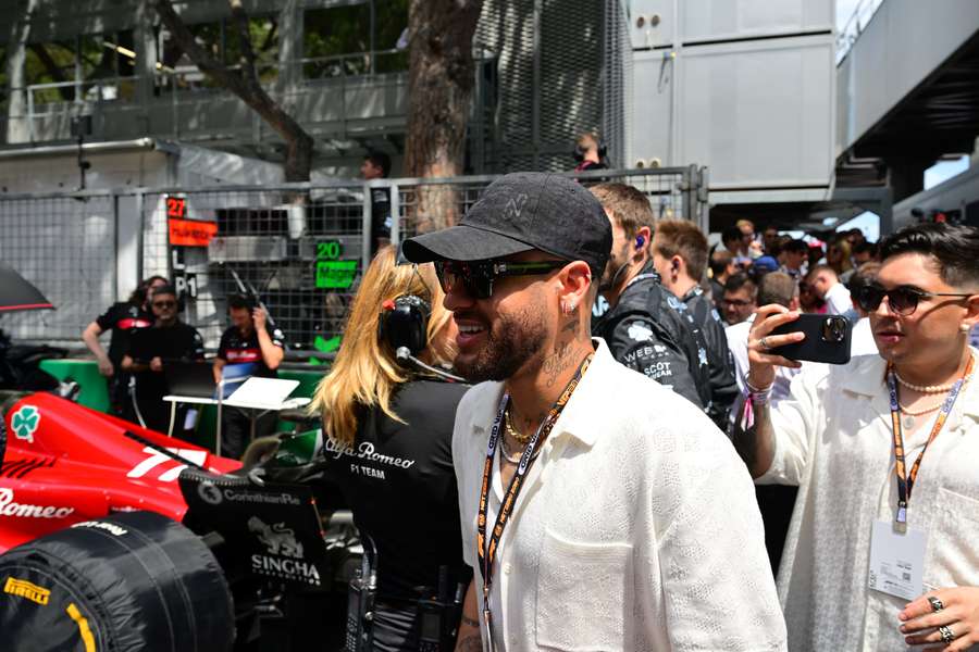 Neymar estuvo en Mónaco para ver el GP de F1