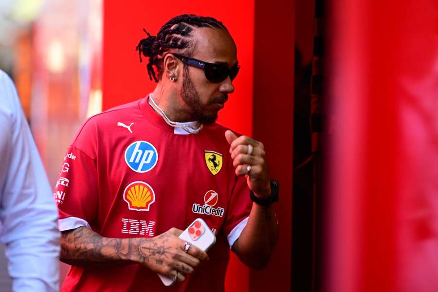 Lewis Hamilton pictured during the free practice session ahead of qualifying