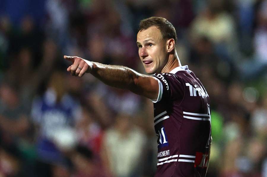 Daly Cherry-Evans directs his chargers during Manly's Round 3 win over Canberra Raiders.