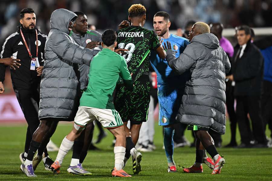A scuffle broke out after the final whistle in the AFCON quarter-final