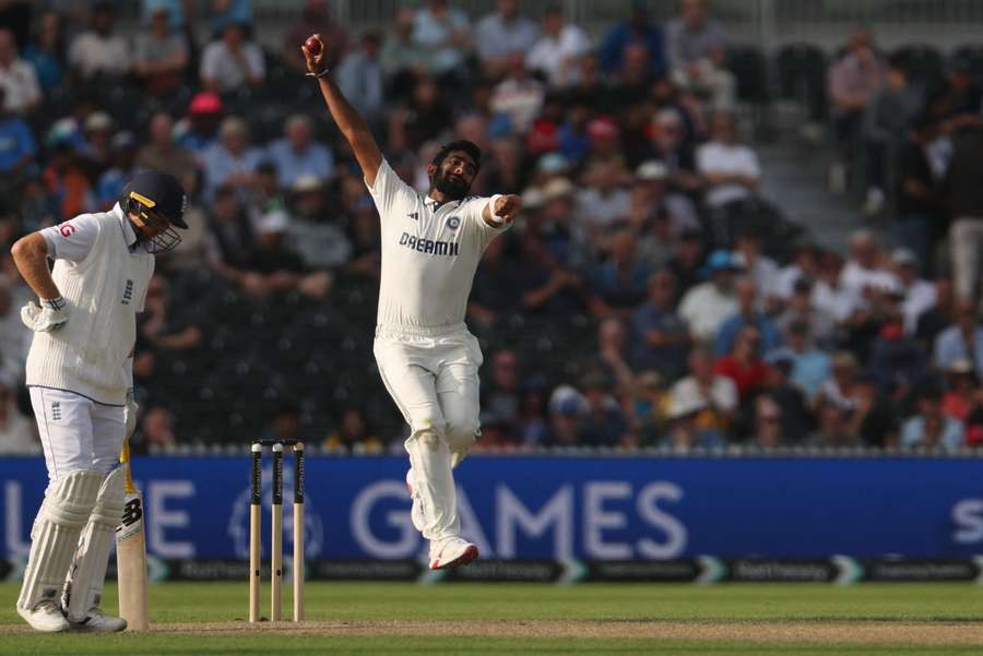 India's Jasprit Bumrah in action during the fourth test