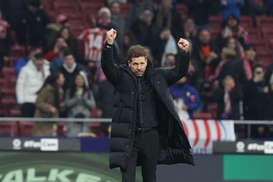 Simeone está feliz con el nivel que están mostrando sus jugadores