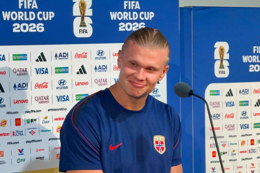 Erling Haaland dopo la vittoria della Norvegia Erling Haaland dopo la vittoria della Norvegia