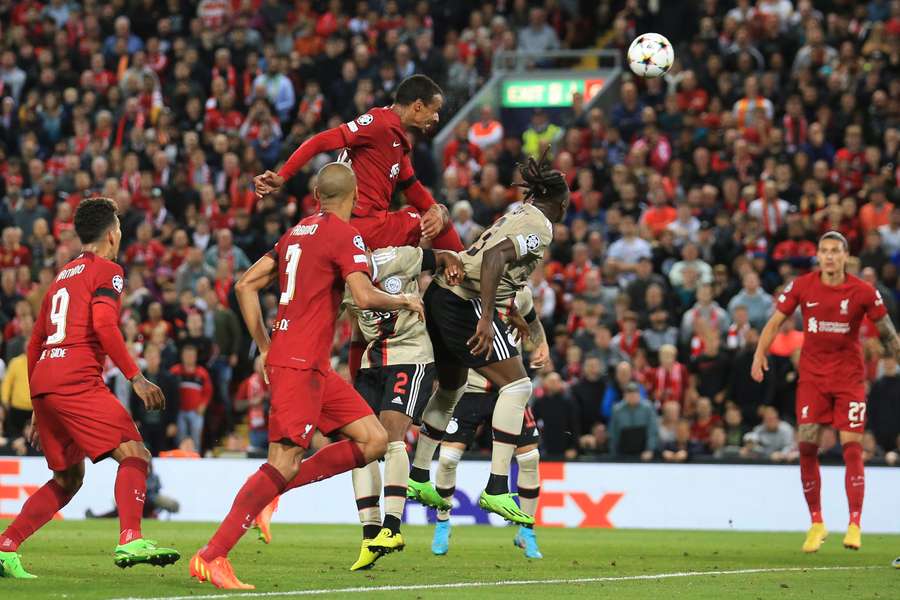 Joel Matip scores his team's match-winning goal