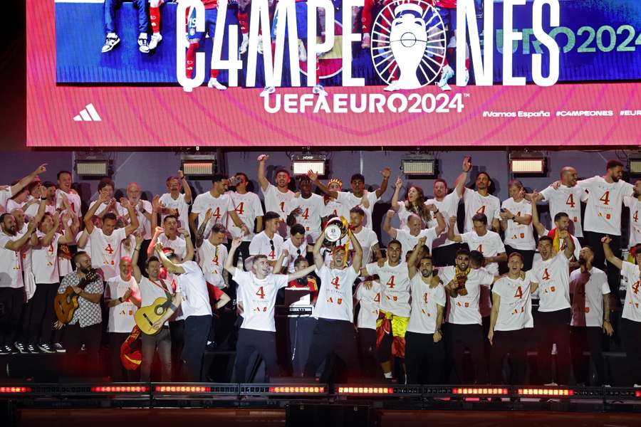 Celebración de la Eurocopa conquistada por España en Madrid