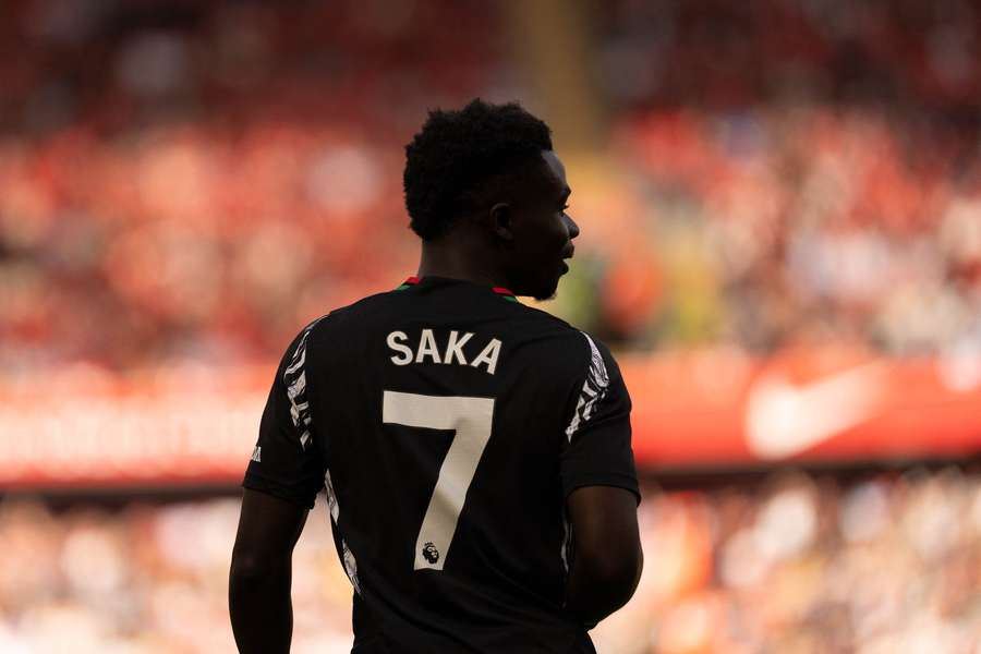 Saka é uma das esperanças de gol do Arsenal