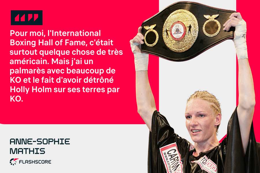 Anne-Sophie Mathis a été surprise par l'annonce de son introduction à l'IBHOF