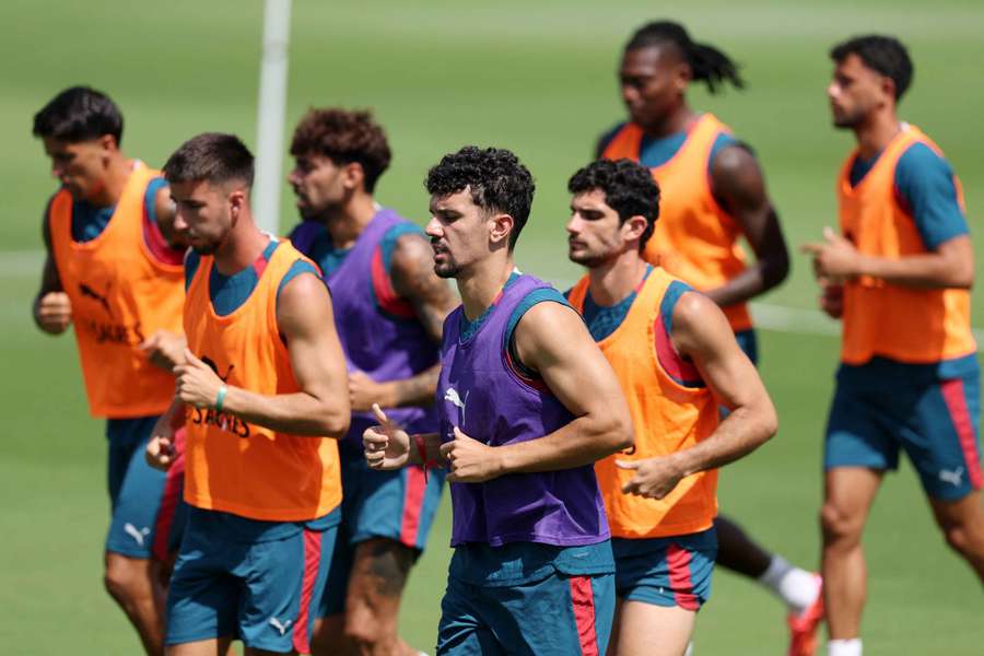 Tomás Araújo no treino da seleção