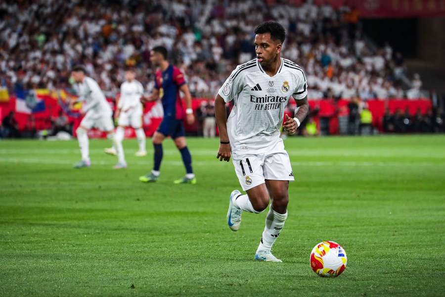 Rodrygo during the Copa del Rey final against Barcelona