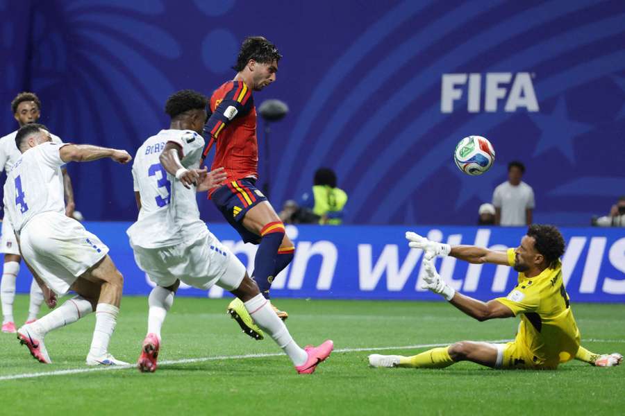 Spain's Ferran Torres in action with Cape Verde's Vozinha Spain's Ferran Torres in action with Cape Verde's Vozinha