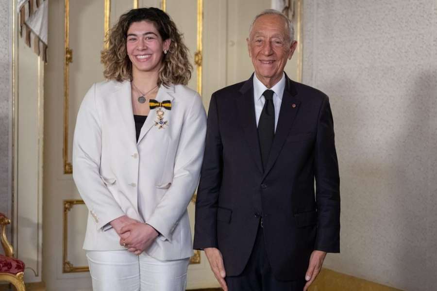 Patrícia Sampaio com Marcelo Rebelo de Sousa