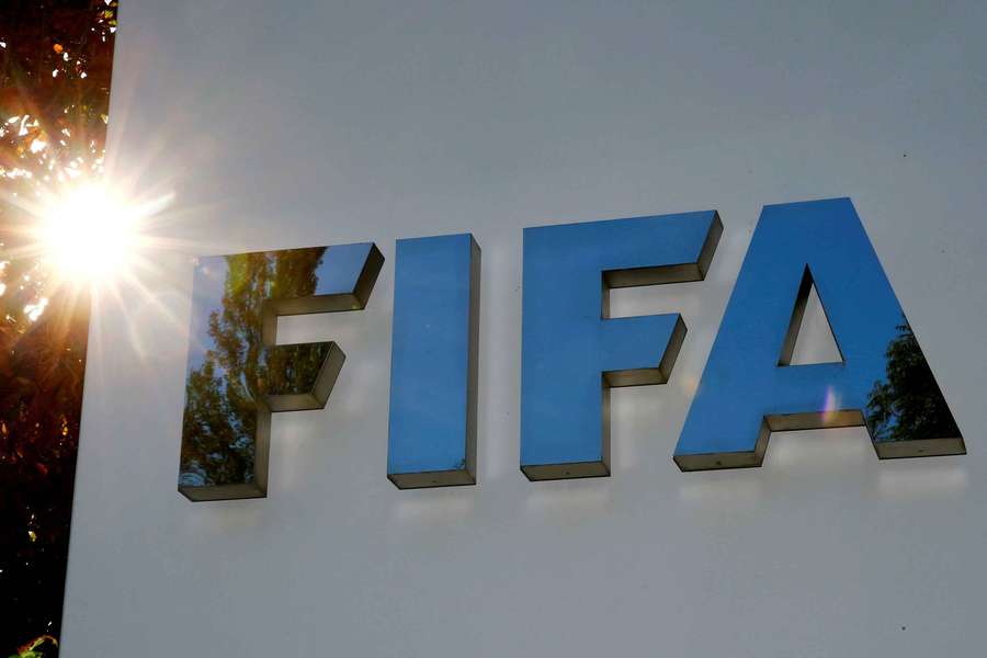 Logo da FIFA, em Zurique, na Suíça Logo da FIFA, em Zurique, na Suíça