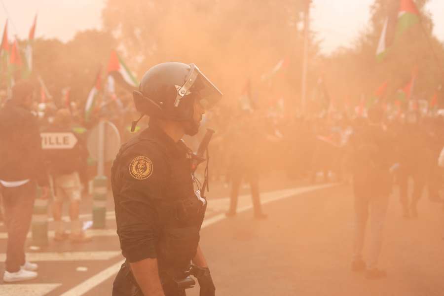 Pro-Palestinian demonstrators have blocked roads and caused disruption throughout the Vuelta A Espana 
