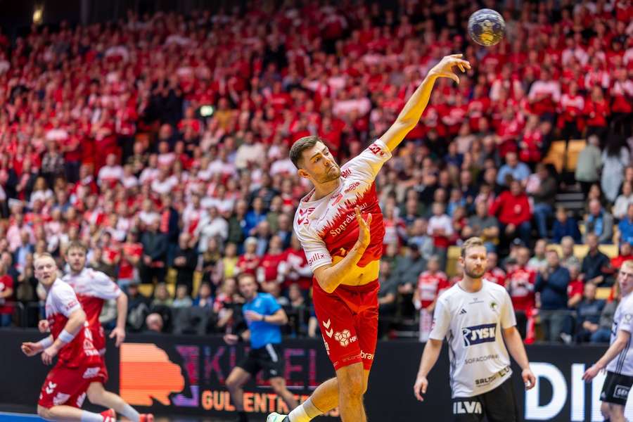 Jack Thurin in action for Aalborg against Skanderborg AGF Jack Thurin in action for Aalborg against Skanderborg AGF