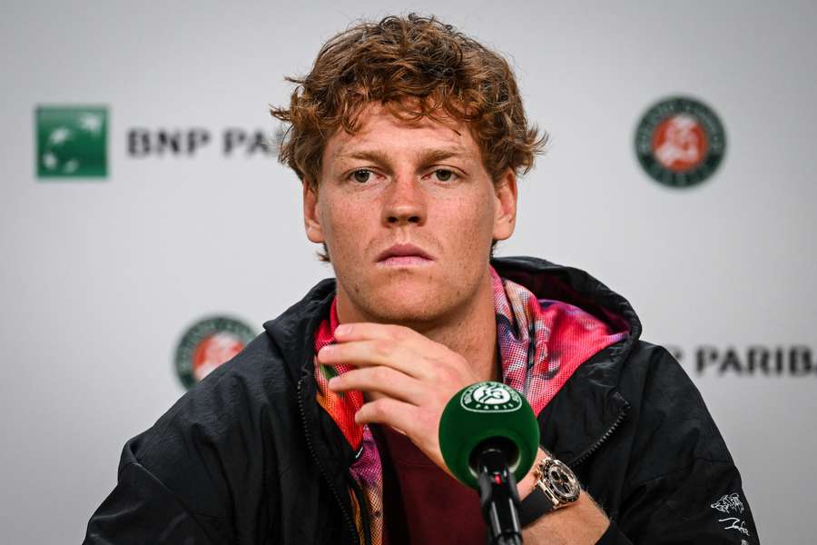 Jannik Sinner during his press conference