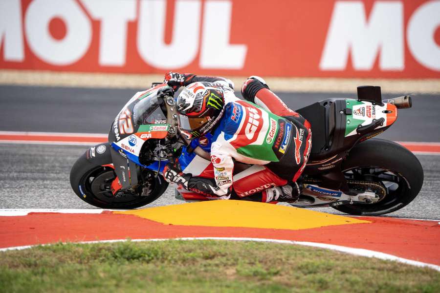 Alex Rins took advantage of Bagnaia's crash to win the race in Austin