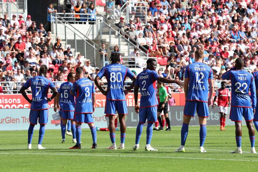 Les Lyonnais après la défaite à Reims.