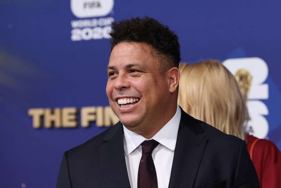 Former Brazil player Ronaldo arrives at the stadium ahead of the match Former Brazil player Ronaldo arrives at the stadium ahead of the match