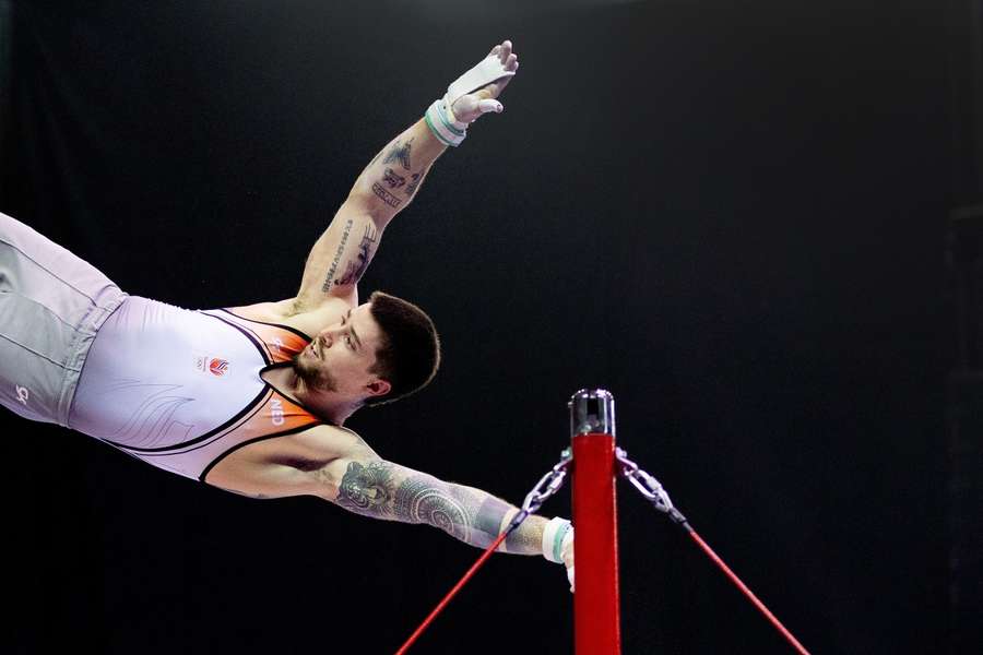 Casimir Schmidt in actie tijdens de meerkampfinale op de Europese kampioenschappen in Turkije