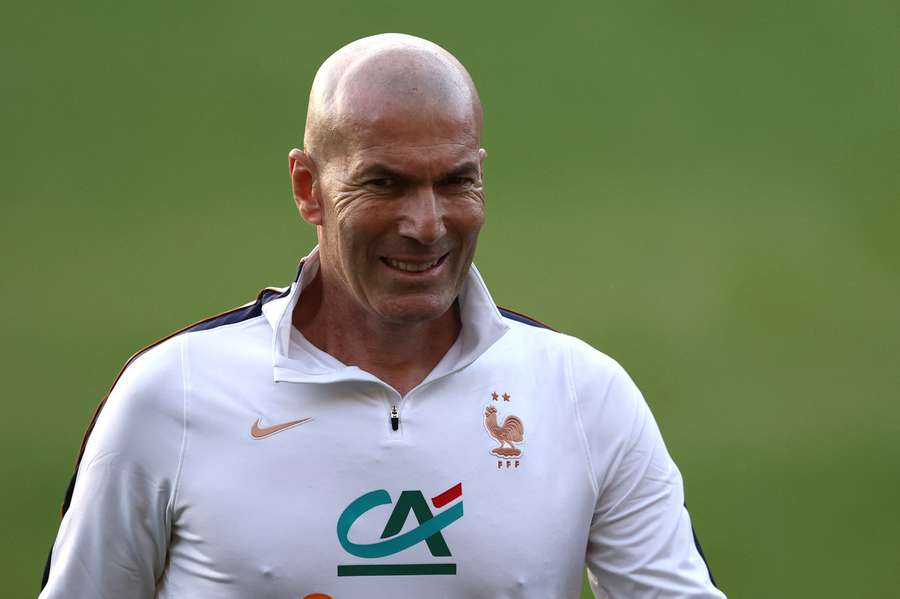 France coach Zinedine Zidane during training France coach Zinedine Zidane during training
