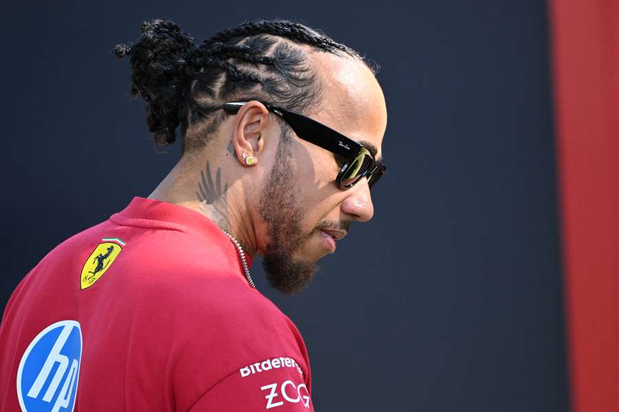 Hamilton dans le paddock de Melbourne ce jeudi.
