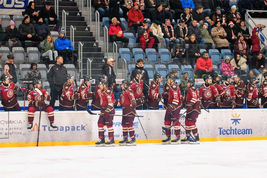 Radosť hokejistov Žiaru nad Hronom.