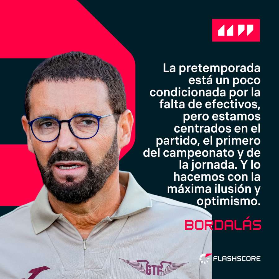 Las palabras de Bordalás.