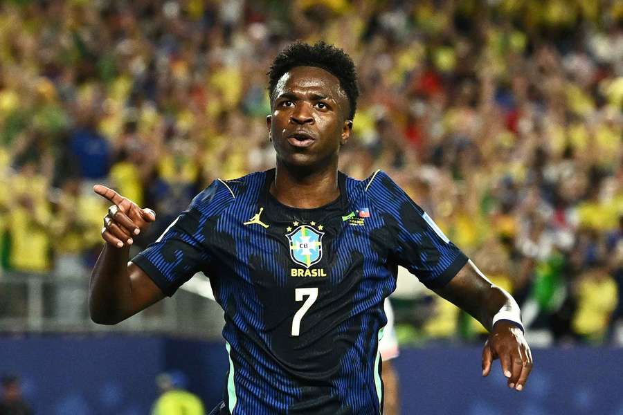 Vinícius Júnior, do Brasil, na vitória por 3 a 0 sobre o Haiti Vinícius Júnior, do Brasil, na vitória por 3 a 0 sobre o Haiti